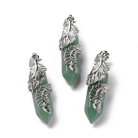 Natural Green Aventurine Pendants G-E059-02AS-04-1