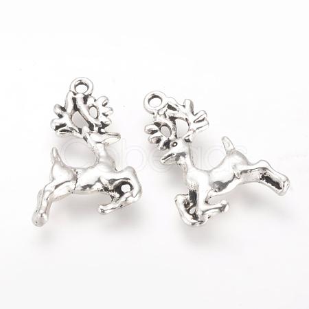 Tibetan Style Alloy Pendants TIBE-Q070-14AS-RS-1
