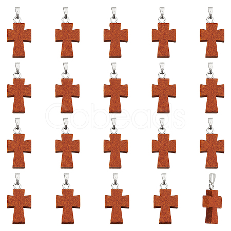 20Pcs Wood Dyed Pendants FIND-PH0010-67-1