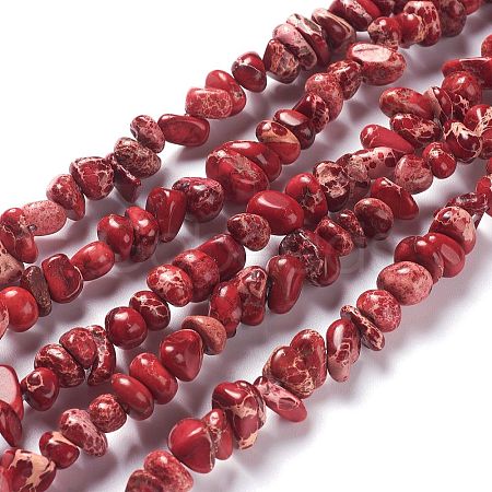 Natural Imperial Jasper Bead Strands X-G-P444-05D-1