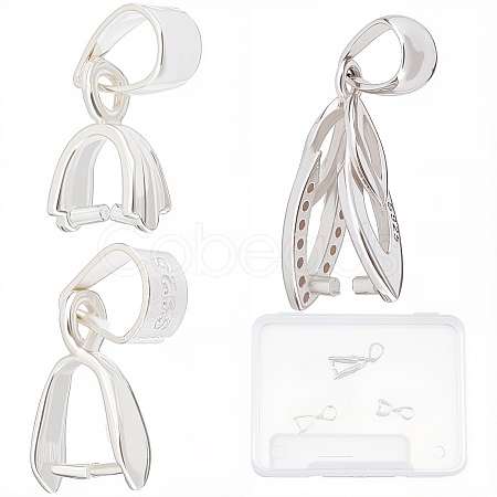 3Pcs 3 Style 925 Sterling Silver Pendant Bails STER-SC0001-16-1