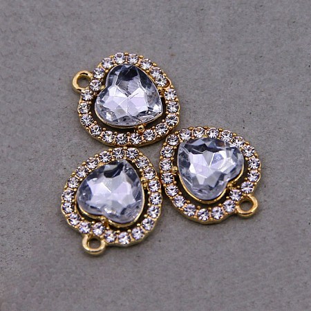 Alloy Crystal Rhinestone Charms ALRI-WH0002-65H-1