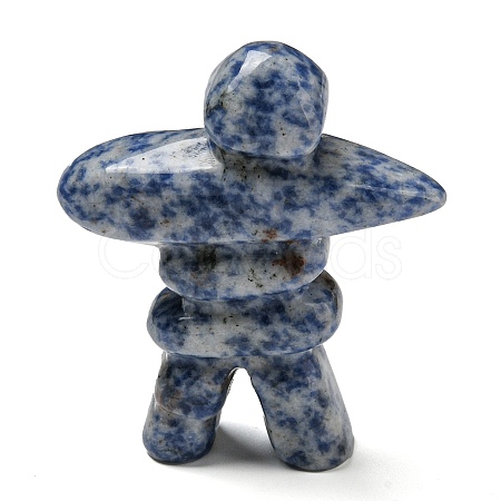 Natural Blue Spot Jasper Carved Healing Human Shape Figurines DJEW-D012-03C-1