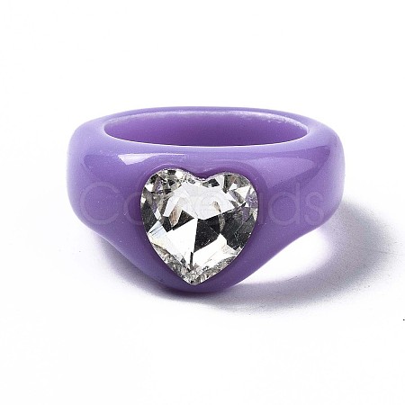 Opaque Acrylic Finger Rings RJEW-Q162-001C-1