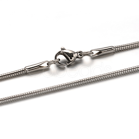 Tarnish Resistant 304 Stainless Steel Snake Chain Necklaces NJEW-F112-07-1