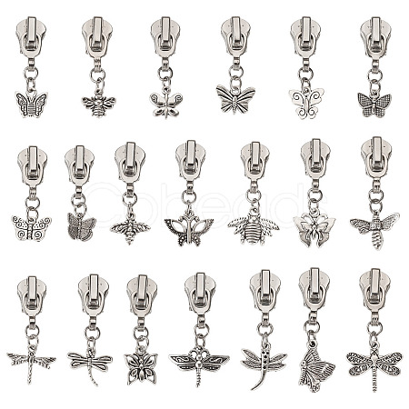 20Pcs Alloy Replacement Zipper Sliders HJEW-TAC0121-1