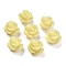 Synthetic Coral Carved Beads, Dyed, Flower, Light Khaki, 11.5x11.5x8.5mm, Hole: 1.2mm