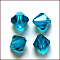 Imitation Austrian Crystal Beads, Grade AAA, K9 Glass, Faceted, Bicone, Deep Sky Blue, 10x9~10mm, Hole: 0.9~1.6mm