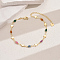 Fashionable Vintage Brass Colorful Enamel Ladies Anklets, 18K Gold Plated, Star, 9-1/8 inch(230mm)