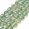 Natural Green Aventurine Beads Strands, with Seed Beads, Oval, 11~12x9~10x4.5~5mm, Hole: 0.9mm, about 29pcs/strand, 15.35''(39cm)