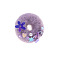 Handmade Wool Felt Woven Costume Accessories, with Plastic Doughnut, Plum, 30mm