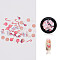 Paper Cabochons for Christmas, Nail Art Decorations, Mixed Shapes, Candy, 3~8x2~6x0.1mm, about 50pcs/box