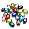 Imitation Austrian Crystal Beads, Grade AAA, K9 Glass, Faceted, Oval, Mixed Color, 9.5x6x3mm, Hole: 0.7~0.9mm