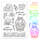 PVC Plastic Stamps, for DIY Scrapbooking, Photo Album Decorative, Cards Making, Stamp Sheets, Floral Pattern, 16x11x0.3cm