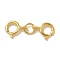 S925 Sterling Silver Double Spring Ring Clasps, Golden, 16x6x1mm