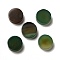 Natural Green Onyx Agate Cabochons, Dyed & Heated, Flat Round, 14.5~15.5x4.5~5mm