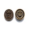 Rack Plating Alloy Cabochons, Oval with Number.5, Antique Bronze, 18x14.5x3mm