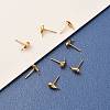 Brass Stud Earring Findings X-KK-F824-004G-4