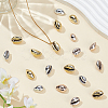 20Pcs 2 Colors UV Plated Freshwater Shell Pendants SHEL-HY0001-07-4