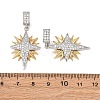 Brass Micro Pave Clear Cubic Zirconia Pendants KK-G543-10GP-02-3