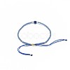 Adjustable Natural Lapis Lazuli Braided Bead Bracelets BJEW-F391-A10-5