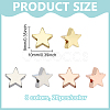 60Pcs 3 Colors Brass Beads KK-PH0012-16-2