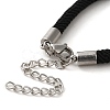 Milan Cord & 202 Stainless Steel Bracelets Making MAK-H004-01B-P01-3