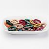 Dyed Wood Jewelry Findings Coconut Linking Rings COCO-O006C-M-4