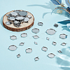 64Pcs 8 Styles 304 Stainless Steel Cabochon Connector Settings STAS-HY0001-86P-4