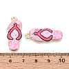 Alloy Enamel Pendants ENAM-T022-39KCG-08-3