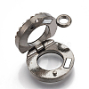 Alloy Magnetic Locket Pendants PALLOY-T052-21-4