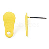Spray Painted Iron Stud Earring Findings IFIN-N008-014D-3