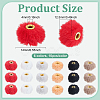 60Pcs 6 Colors Imitation Mink Fur European Beads FIND-FG0004-37B-2