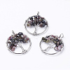 Natural Multicolor Tourmaline Pendants G-E419-14P-2