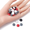 20Pcs 4 Colors Food Grade Eco-Friendly Silicone Focal Beads SIL-YW0001-12B-4
