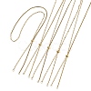 Adjustable 304 Stainless Steel Slider Chains Lariat Necklaces Makings AJEW-JB01664-01-1