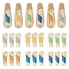 18Pcs 6 Colors Zinc Alloy Enamel Cabochons MRMJ-AR0001-15-1