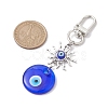 Evil Eye Lampwork Pendant Decorations HJEW-JM01997-01-4