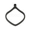 Ion Plating(IP) 304 Stainless Steel Open Back Bezel Pendants High Polished STAS-K208-18B-1