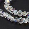 Transparent Electroplate Glass Beads Strands EGLA-L043-AB01-2