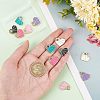 12Pcs 6 Colors Rack Plating Brass Enamel Pendants KK-FH0004-09-3