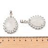 Natural Quartz Crystal & Rhinestone Pendants G-K338-31P-13-3