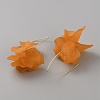 Acrylic Flower Dangle Earrings EJEW-WH0009-30D-2