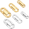 6Pcs 6 Styles 304 Stainless Steel Fold Over Clasps STAS-PH0006-09-1
