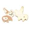 Brass Enamel Pendants KK-H755-02G-2