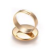 Adjustable 201 Stainless Steel Finger Rings Components X-STAS-G187-01G-18mm-3