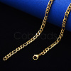 PVD Vacuum Plating 304 Stainless Steel Figaro Chain Necklaces NJEW-S420-003B-G-1