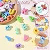 46Pcs UV Plating Opaque Acrylic Beads SACR-YW0001-98-5