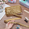 Polyester with PVC Paillette Lace Trim Ribbon OCOR-WH0101-91A-3
