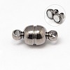 Round Brass Magnetic Clasps with Loops KK-D331-M-NF-2